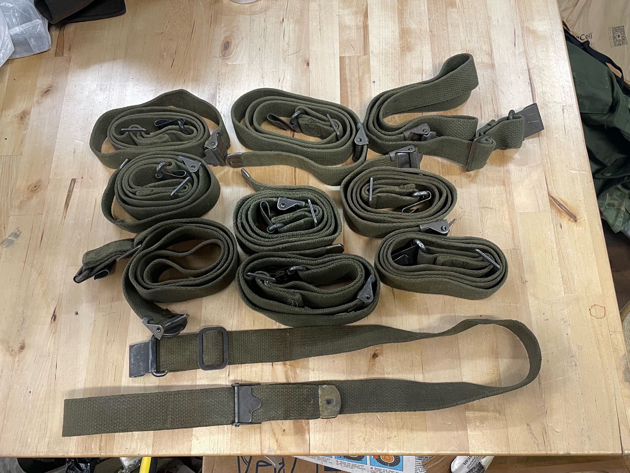 Lot of 10 US Military  Slings M1903A3 M1 Garand M14 M16A